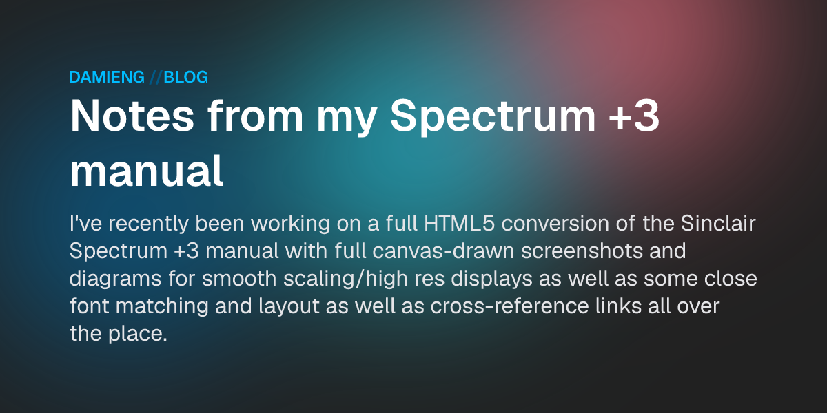 Pokes for Spectrum - DamienG