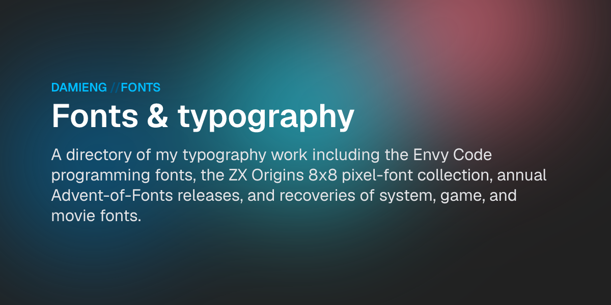 Fonts & typography - DamienG